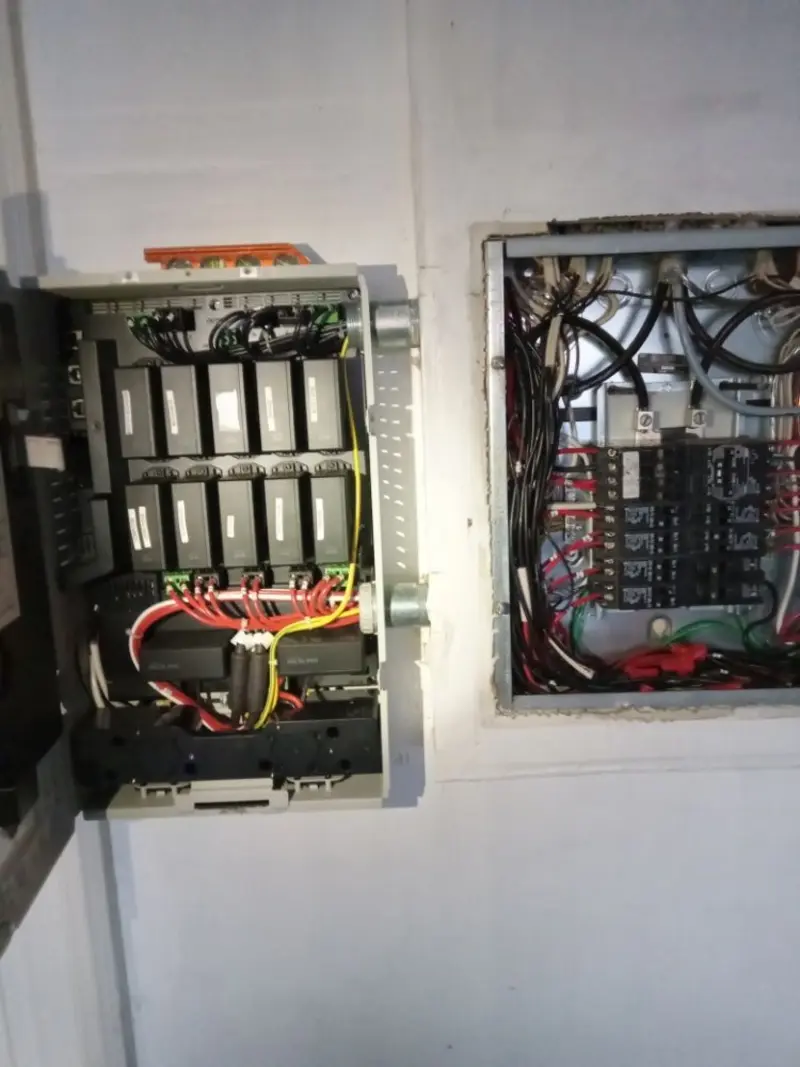 Electrical panel upgrade completed for Security Camera Wiring in Ashburnham